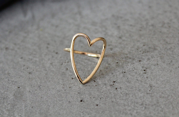 Elongated Heart Ring