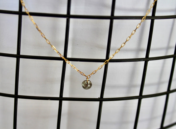 Salt and Pepper Floating Diamond Necklace