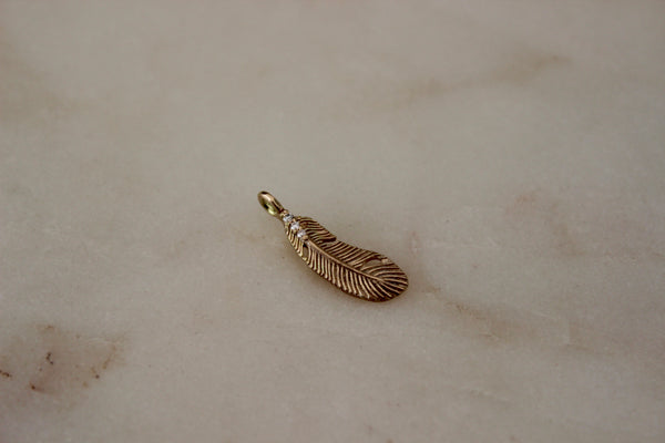 Diamond Feather Pendant