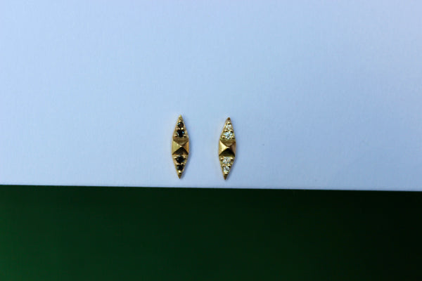 Diamond Pyramid Duo Studs