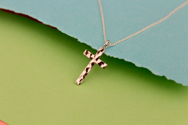 Hammered Cross Pendant