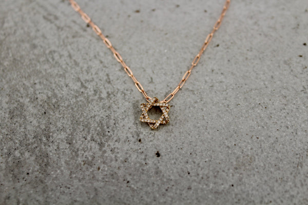 Diamond Twisted Magen David Pendant