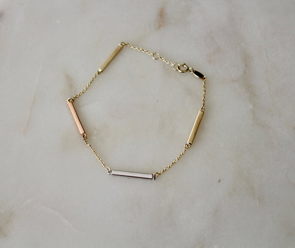 Bar Mixed Metals Bracelet