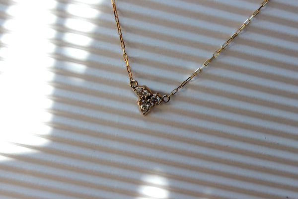 Scalloped Diamond Cluster Necklace