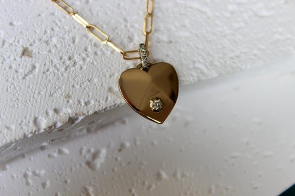 Geometric Scalloped Heart Pendant