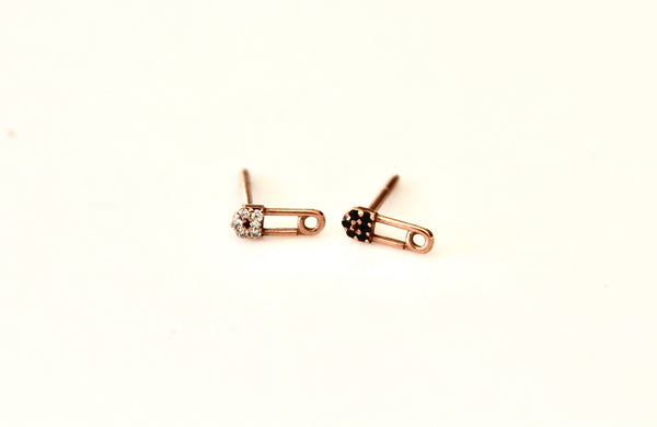 Diamond Safety Pin Stud