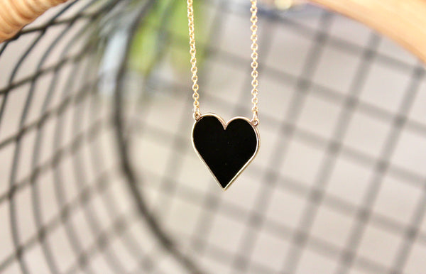 Elongated Heart Necklace