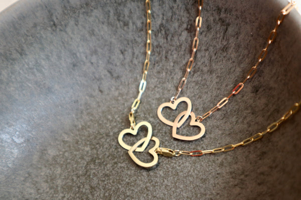 Infinity Heart Paperclip Necklace