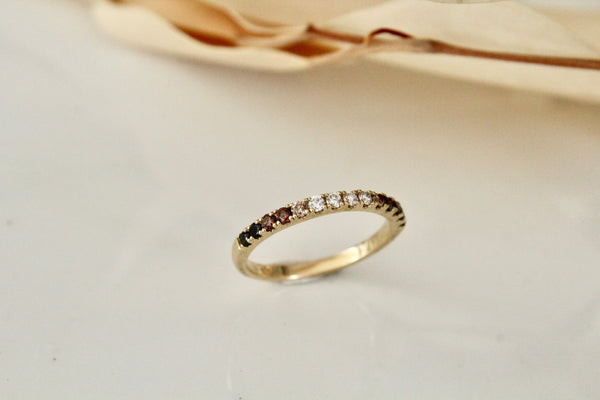 Ombré Half Eternity Diamond Band